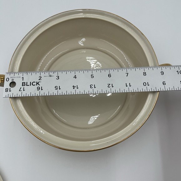 Lenox Serving Tureen with Lid Gold Trim Floral Pattern Porcelain Dish - Picture 10 of 12